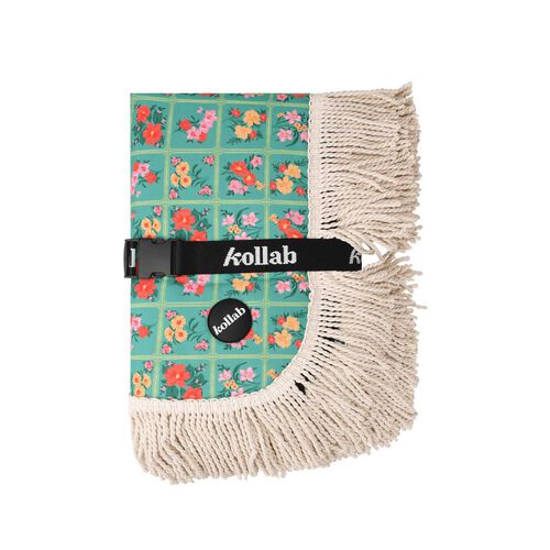 Kollab Fringed Medium Picnic Mat Vintage Patch